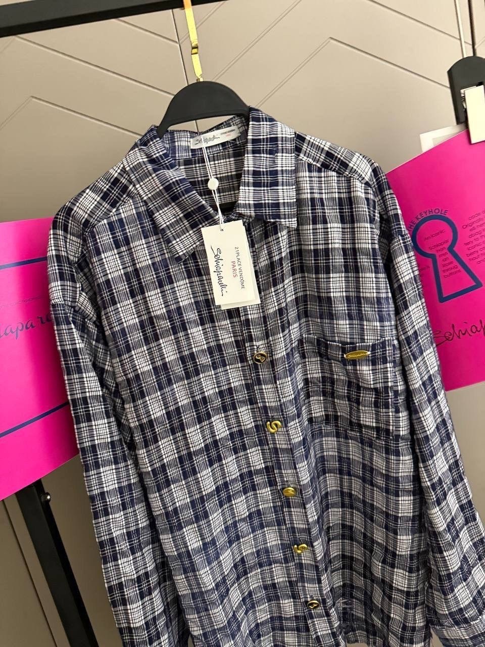 рубашка женская в клетку оверсайз,рубашка в клетку от miu miu,рубашка в клетку оверсайз y2k thirteen brand,женская рубашка в клетку,рубашка в клетку