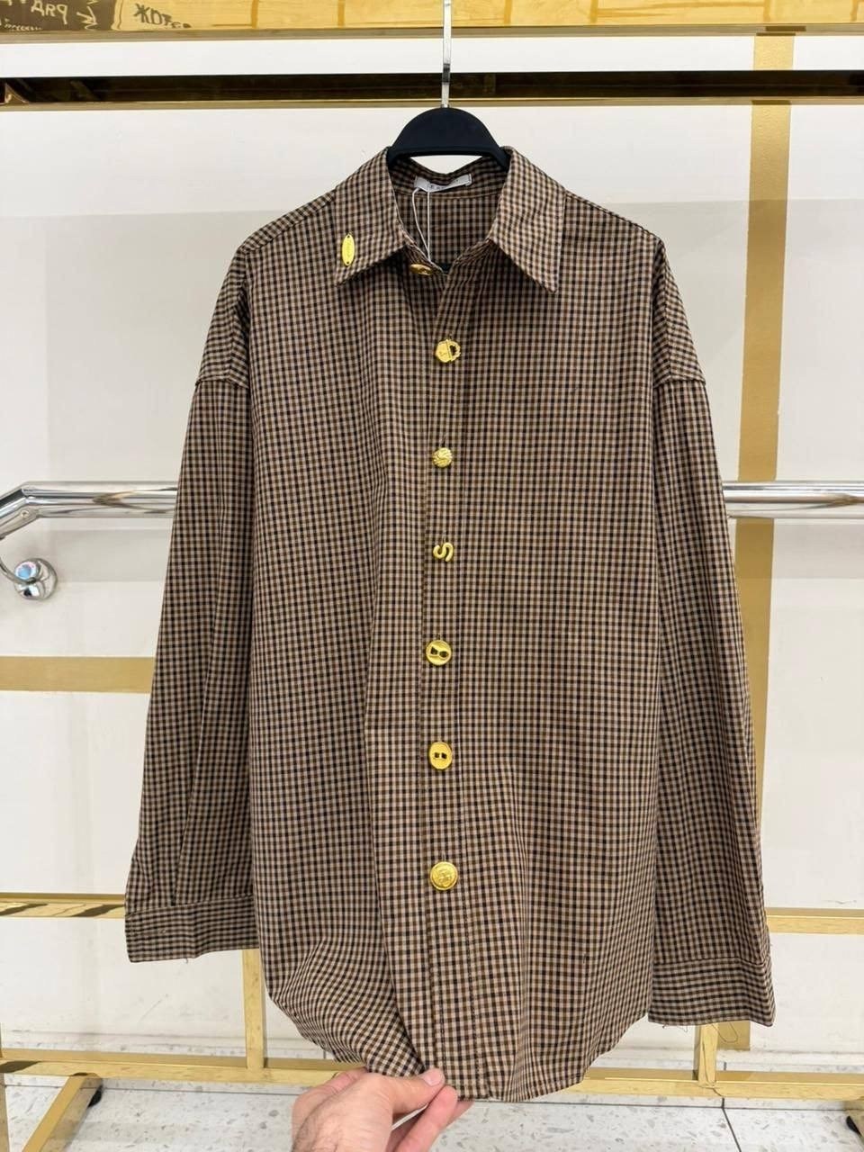 рубашка женская в клетку,рубашка клетчатая,коричневая рубашка,оверсайз рубашка,бежевая клетчатая рубашка