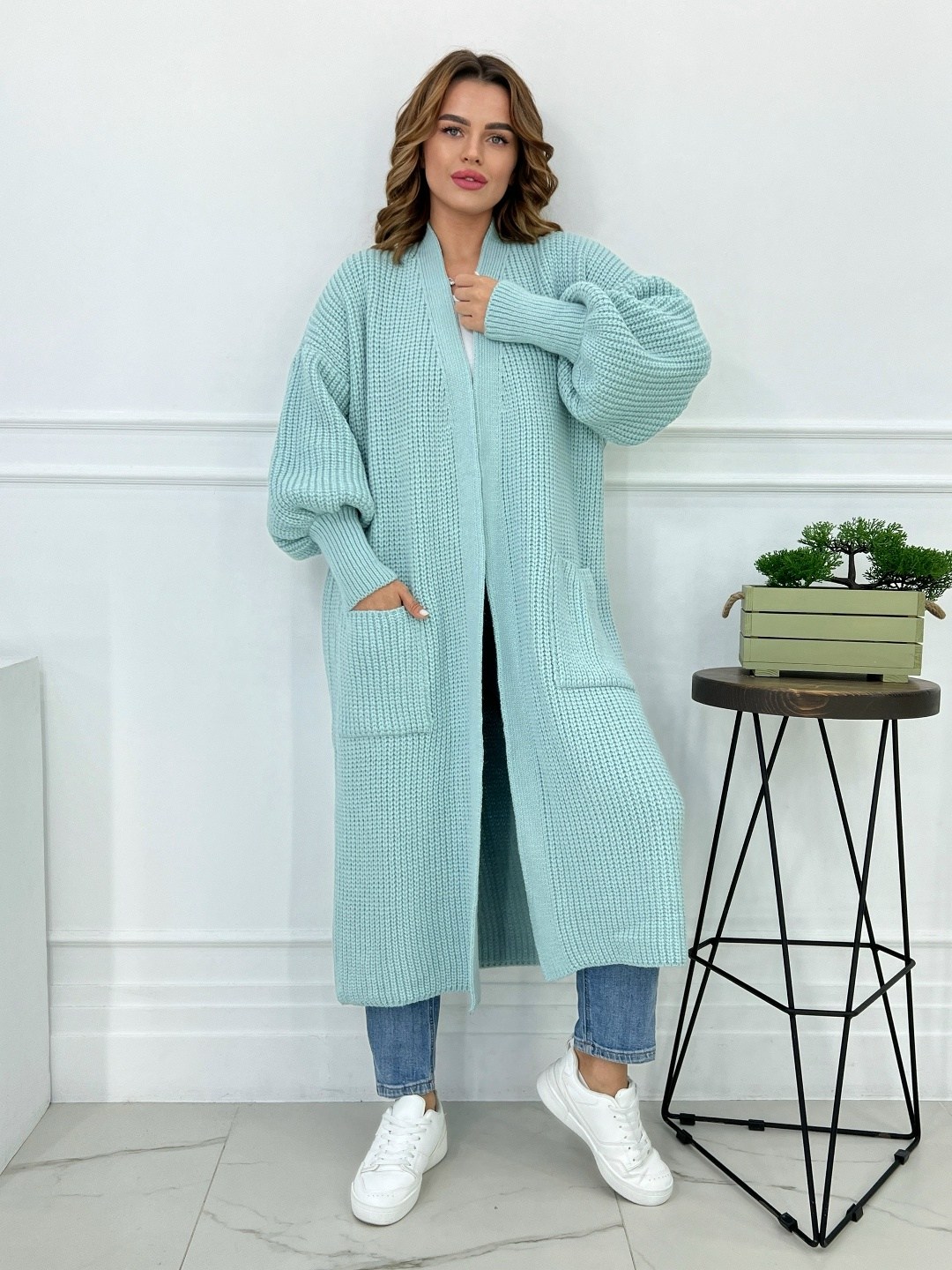 базовый длинный вязаный кардиган,кардиган длинный вязаный арт. 11669110,кардиган теплый kotam,кардиган ,кардиган длинный женский вязаный