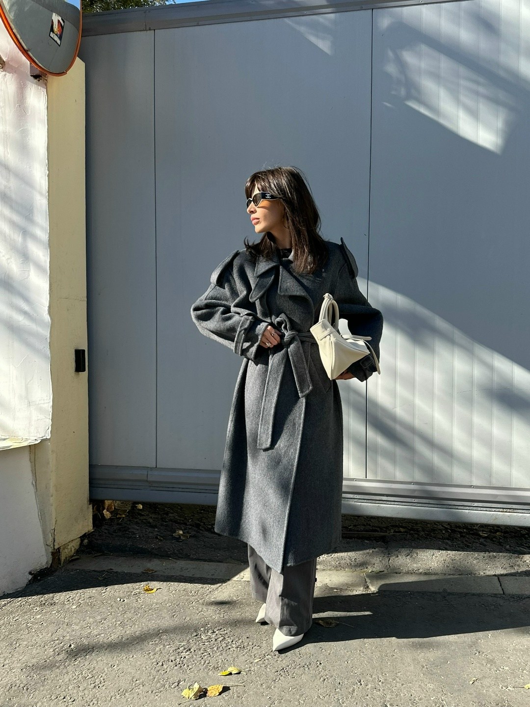 стильное пальто,серое пальто,пальто демисезонное длинное оверсайз okxana utova brand,шерстяное пальто,пальто серого цвета