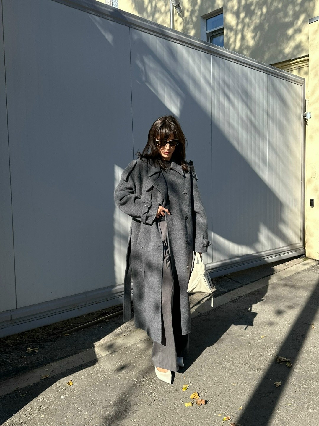 стильное пальто,серое пальто,пальто демисезонное длинное оверсайз okxana utova brand,шерстяное пальто,пальто серого цвета