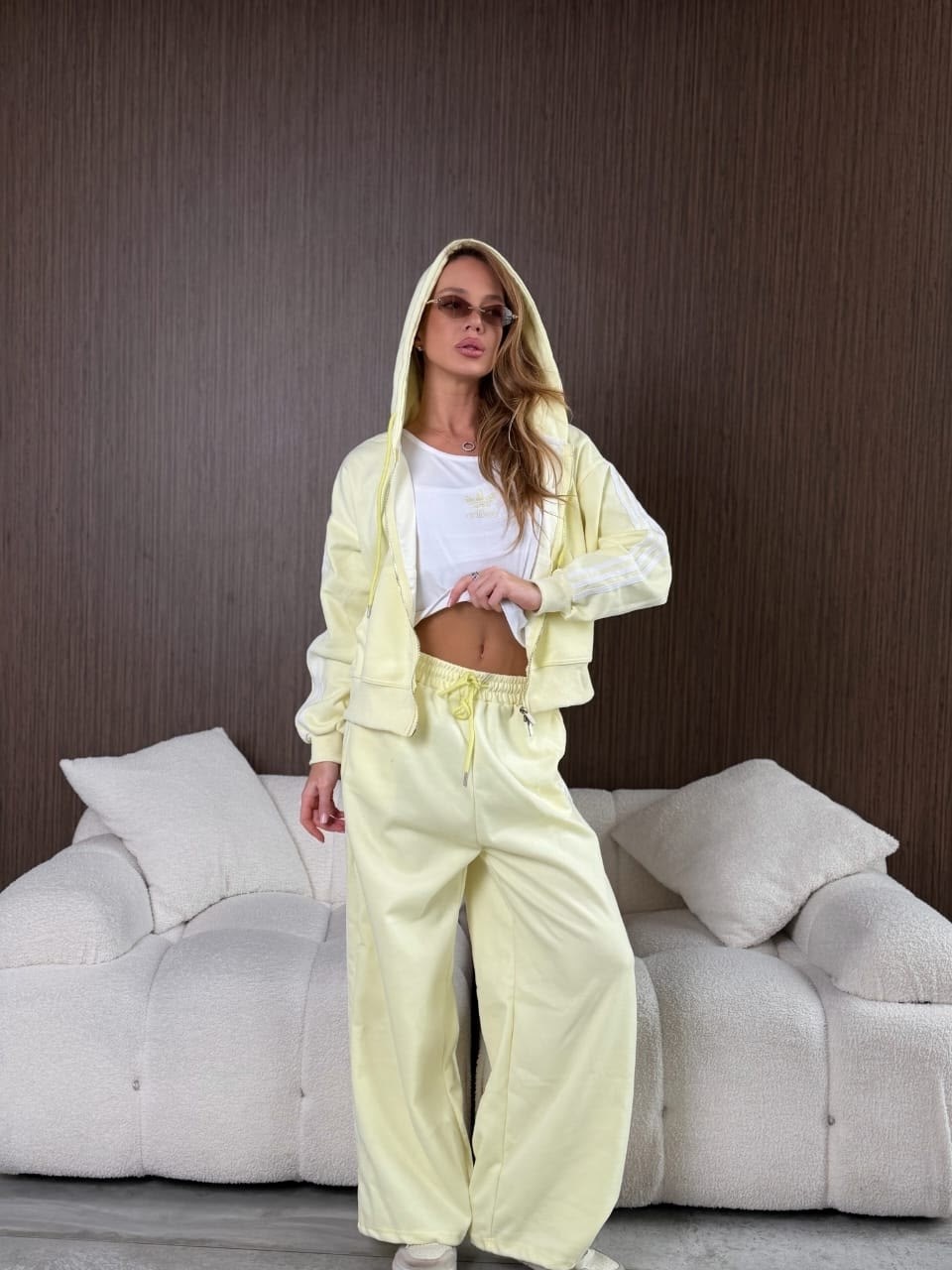 костюм спортивный женский,костюм со штанами,стильные костюмы,костюм спортивный со штанами палаццо и зип худи micca 362768683,костюм женский