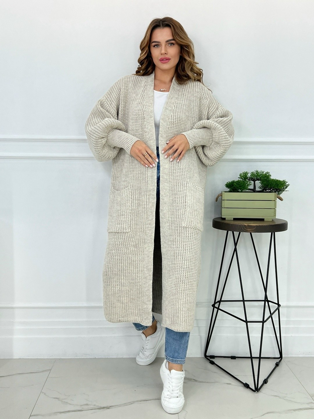 вязаный кардиган оверсайз,кардиган теплый kotam,кардиган,кардиган теплый,длинный вязаный кардиган