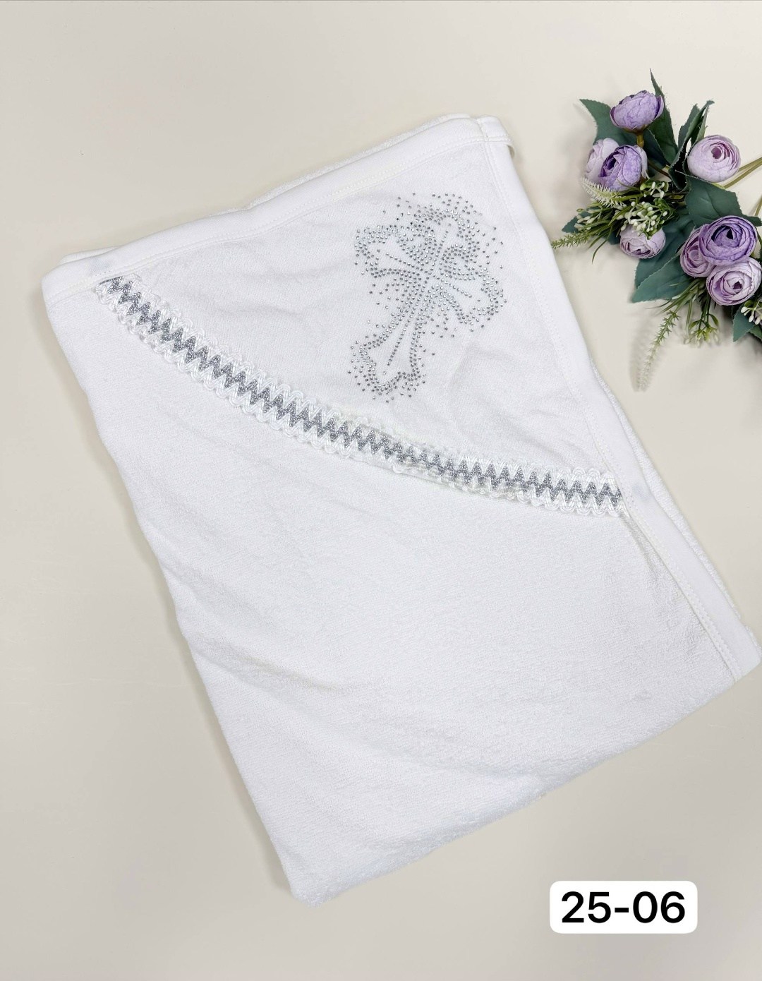 полотенце крестильное,полотенце крестильное с уголком,полотенце для крещения,крестильная пеленка,полотенце махровое крестильное