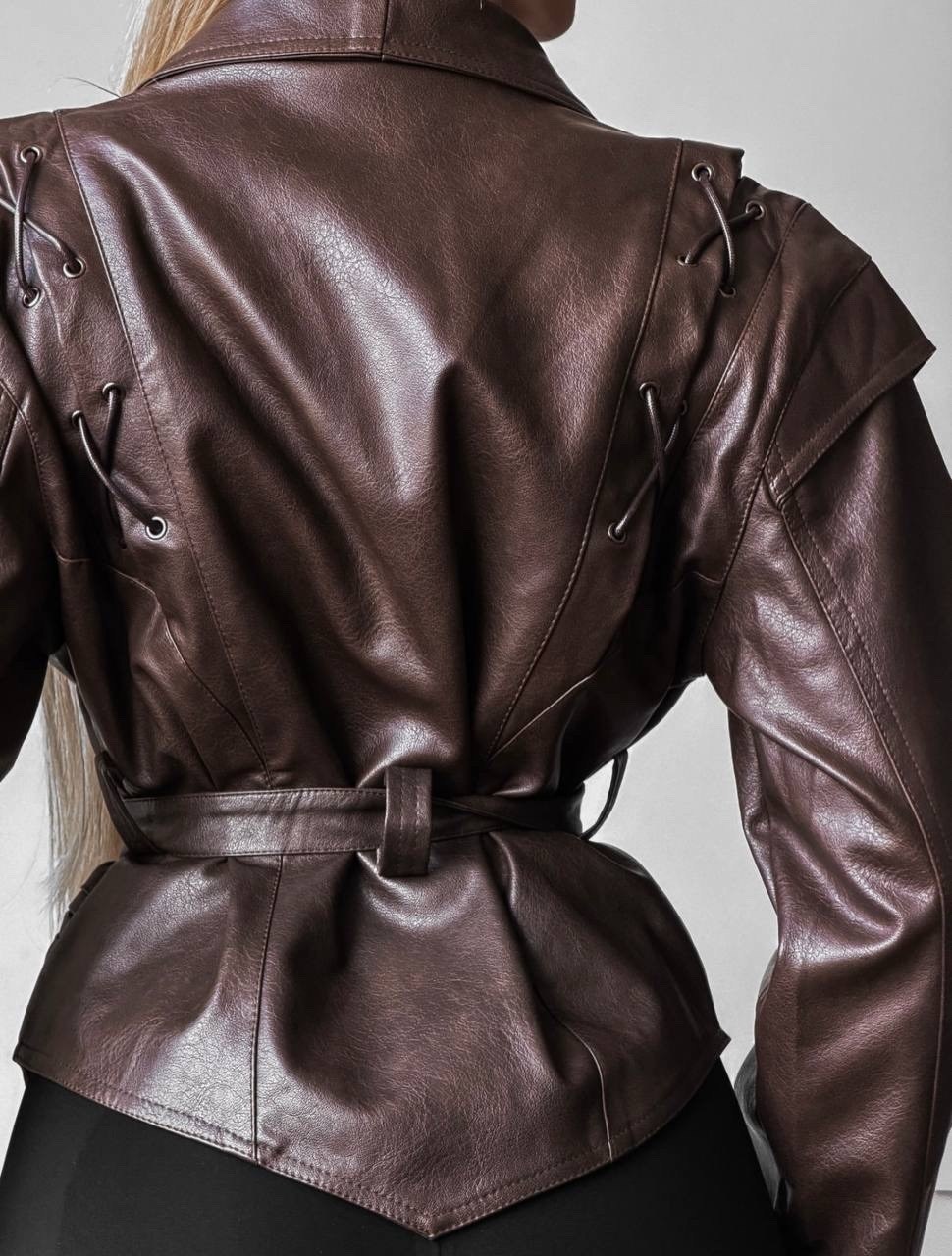 кожаная куртка,куртка кожаная женская,notch collar self belted pu blazer,косуха женская из экокожи,женская куртка из экокожи