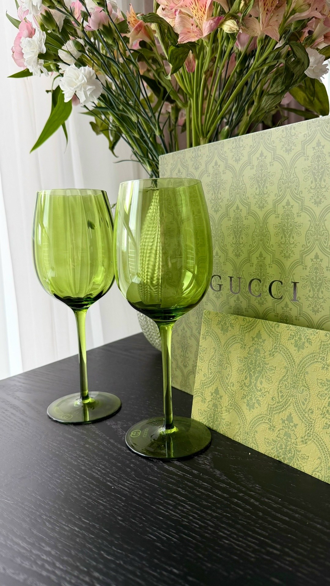 бокалы гуччи,бокалы гуччи зеленые,фужеры gucci,набор бокал,набор бокалов для вина