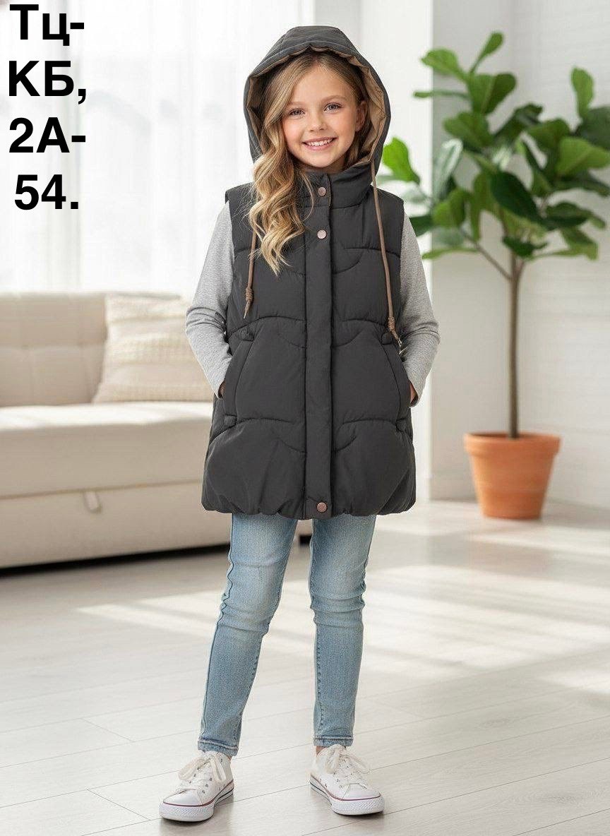 жилет детский,жилет для девочек,жилет демисезонный,жилет утепленная,жилетка утепленная демисезонная с капюшоном