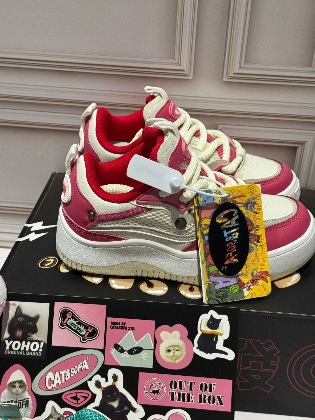 розовые кроссовки,кроссовки дутыши cat sofa розовые,женские кроссовки,дутые кроссовки,кроссовки молодежные