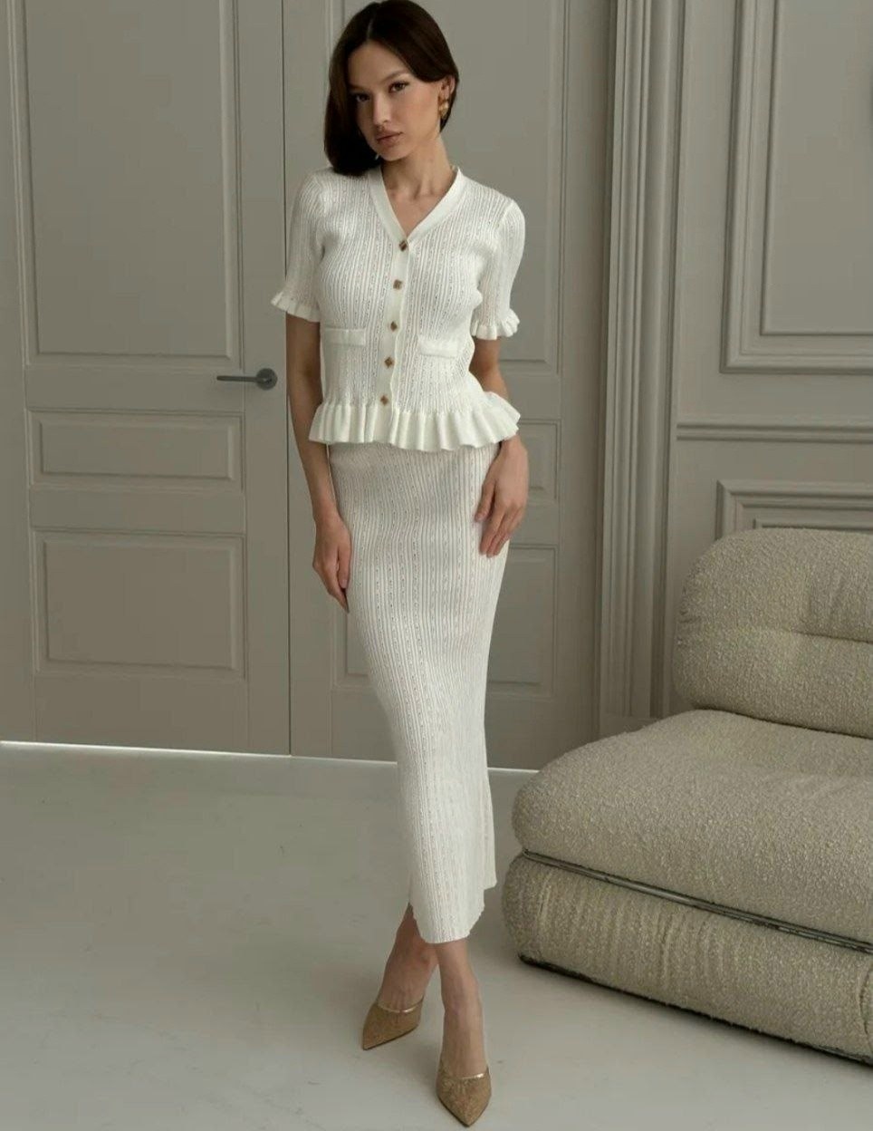 трикотажные костюмы,костюм трикотажный с юбкой,костюм трикотажный с юбкой макси emberens,стильный трикотажный костюм,женский костюм