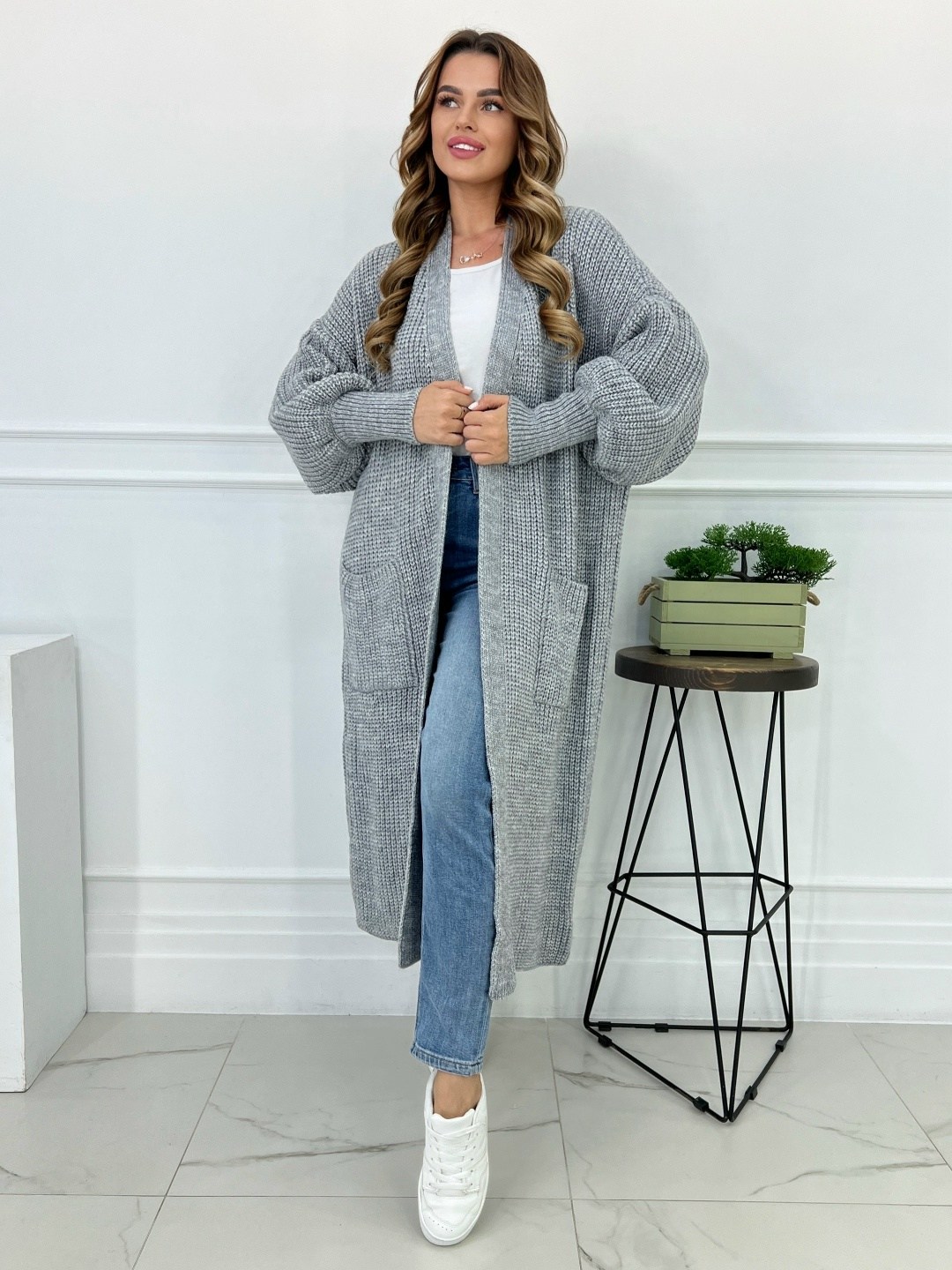 базовый длинный вязаный кардиган,кардиган длинный вязаный арт. 11669110,кардиган теплый kotam,кардиган ,кардиган длинный женский вязаный