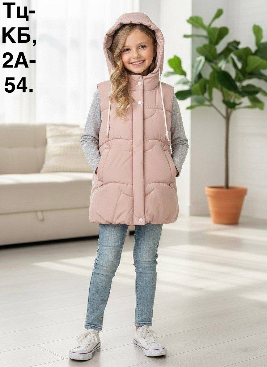 жилет детский,жилет для девочек,жилет демисезонный,жилет утепленная,жилетка утепленная демисезонная с капюшоном