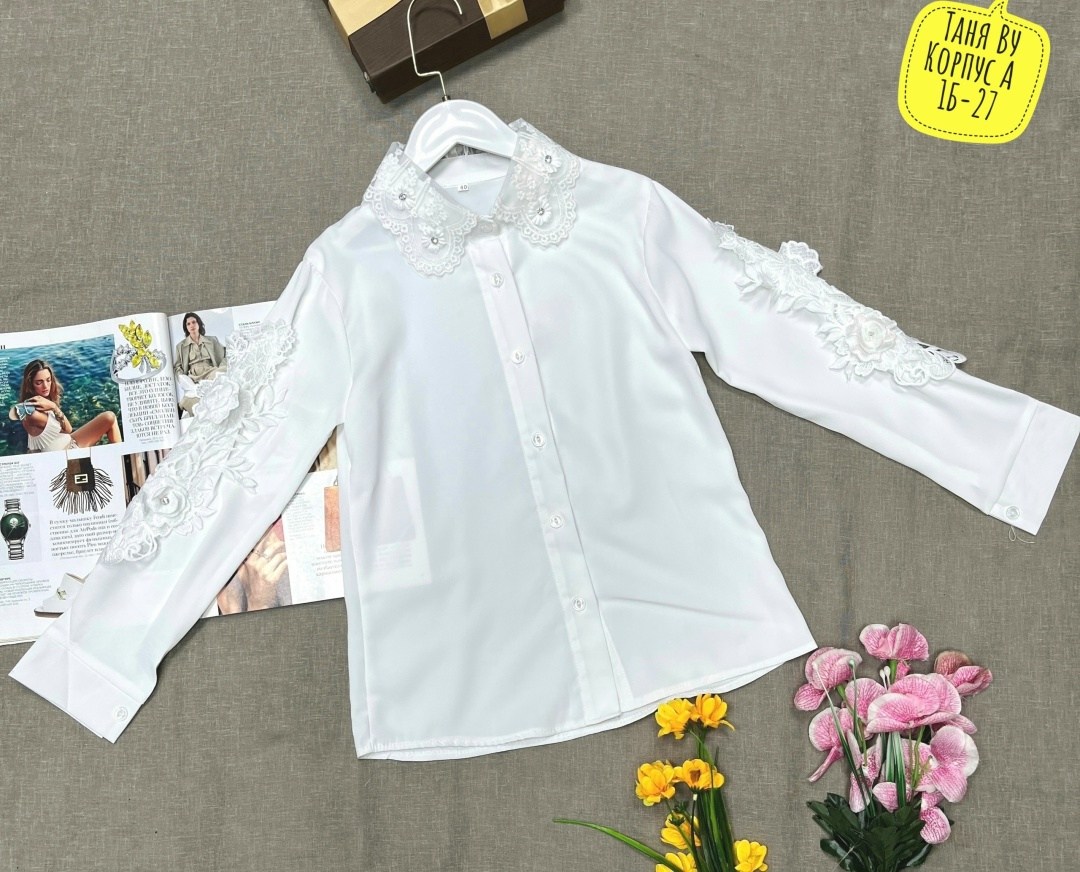 школьная блузка для девочки,блузка для девочки школьная белая,блузка для девочки,школьная блузка,рубашка белая школьная для девочки shg015-2