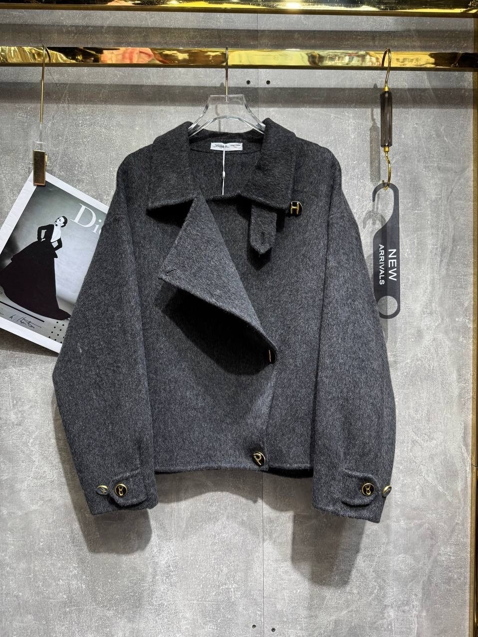 пальто косуха шерстяное демисезонное me lo 213240001,косуха шерстяная из пальтовой ткани nshe 214250455,куртка из пальтовой ткани серая,куртка из пальтовой ткани,полупальто