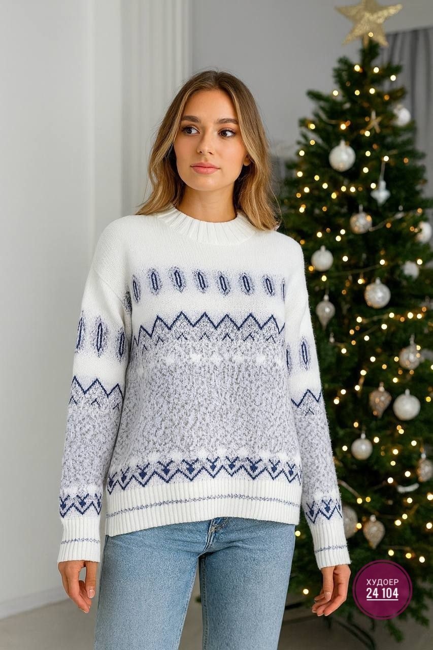 женский рождественский свитер с узором в виде снежинок,женский свитер,вязаный свитер,свитер снежинка,свитер