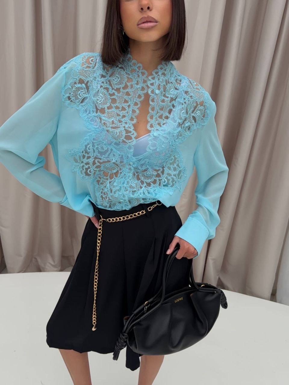 кружевная блузка,блузка голубая,блузы,женская блуза,блузки