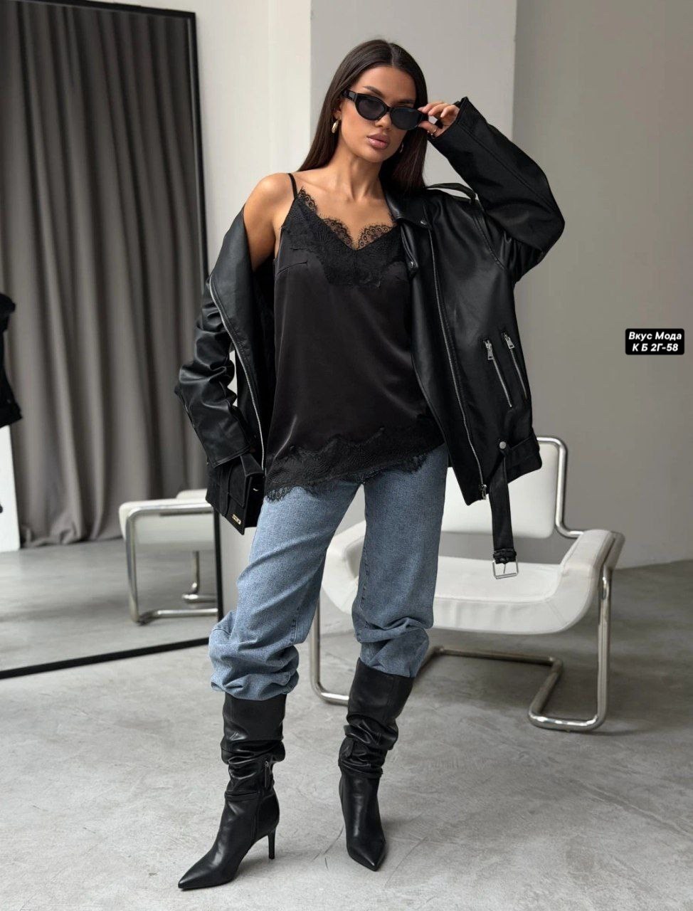 майка с кружевом,топ с кружевом,maje шелковый топ на бретелях с кружевом черный,шелковый топ,майка кружевная