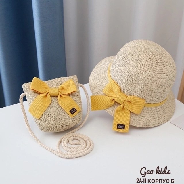 соломенная шляпка детская,соломенная шляпа с сумочкой,детская соломенная шляпа с сумкой,детская соломенная шляпа с сумочкой,летняя соломенная шляпа
