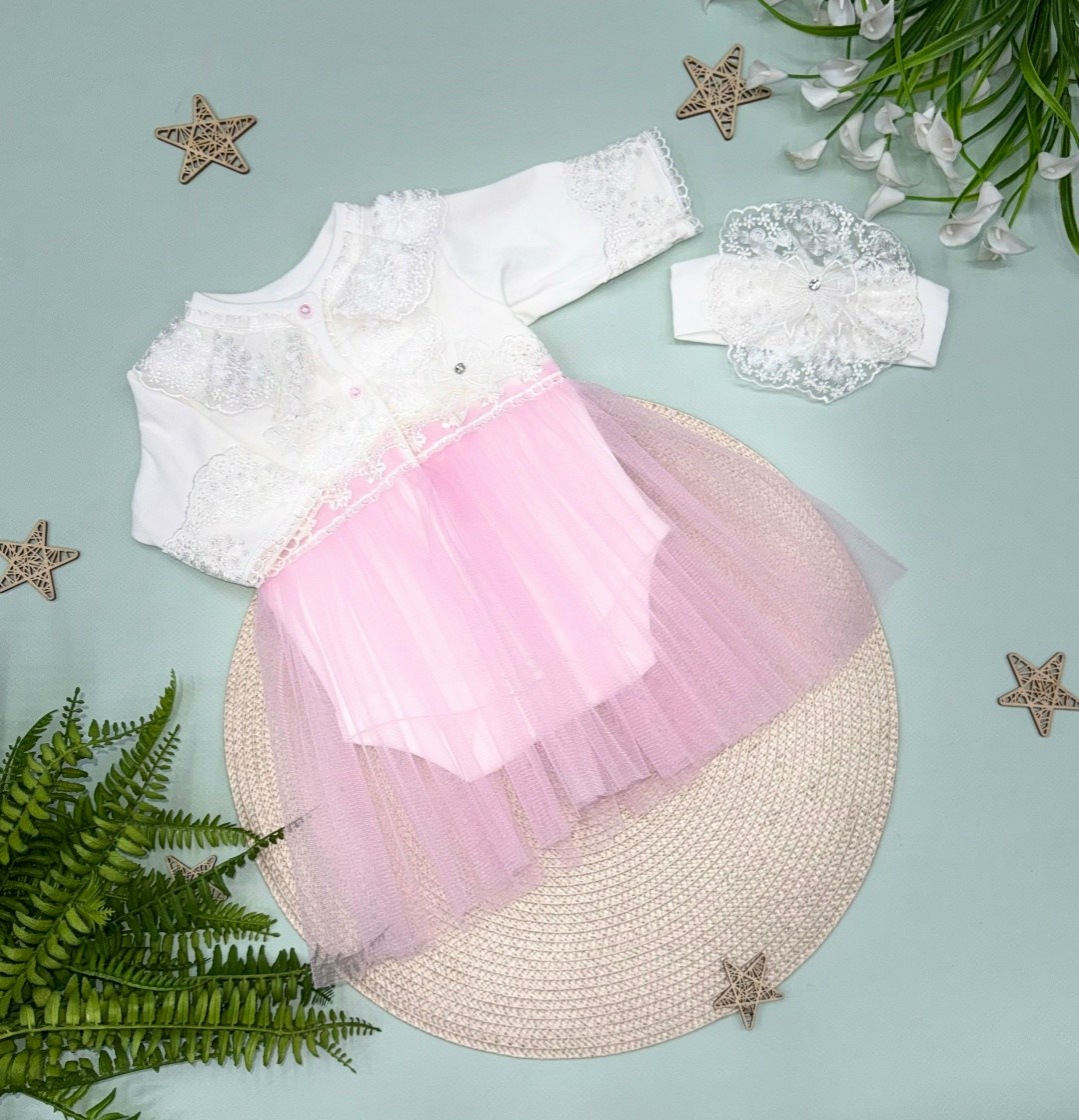 платье для новорожденного,платье для новорожденной девочки на выписку,нарядное платье,платье детская,платье комплект