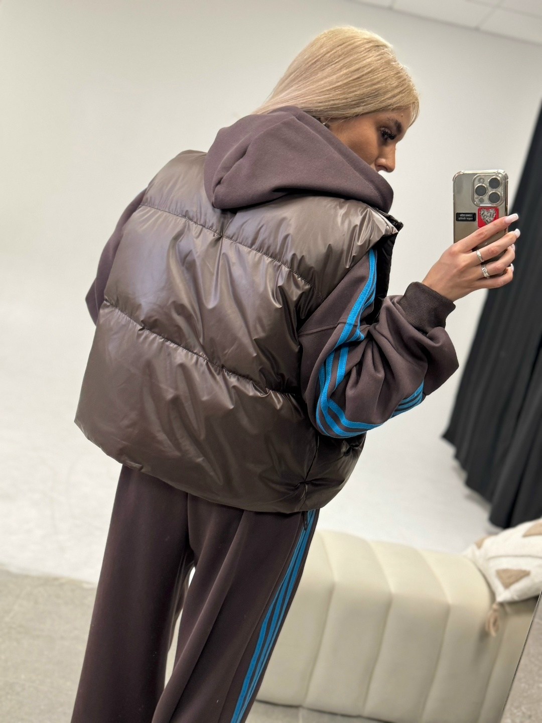 костюм женский,зимний костюм,жилет двусторонний,костюм мягкий,жилетка женская