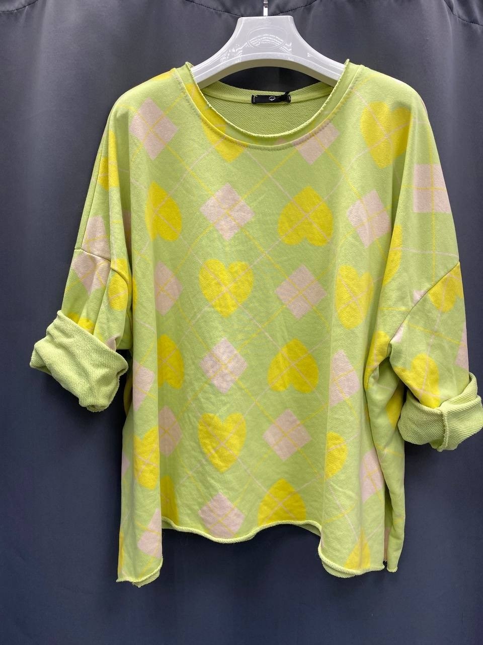 свитер оверсайз вязаный с сердечками теплый myhearts,свитер джемпер,свитер,модные свитера,свитер с узорами