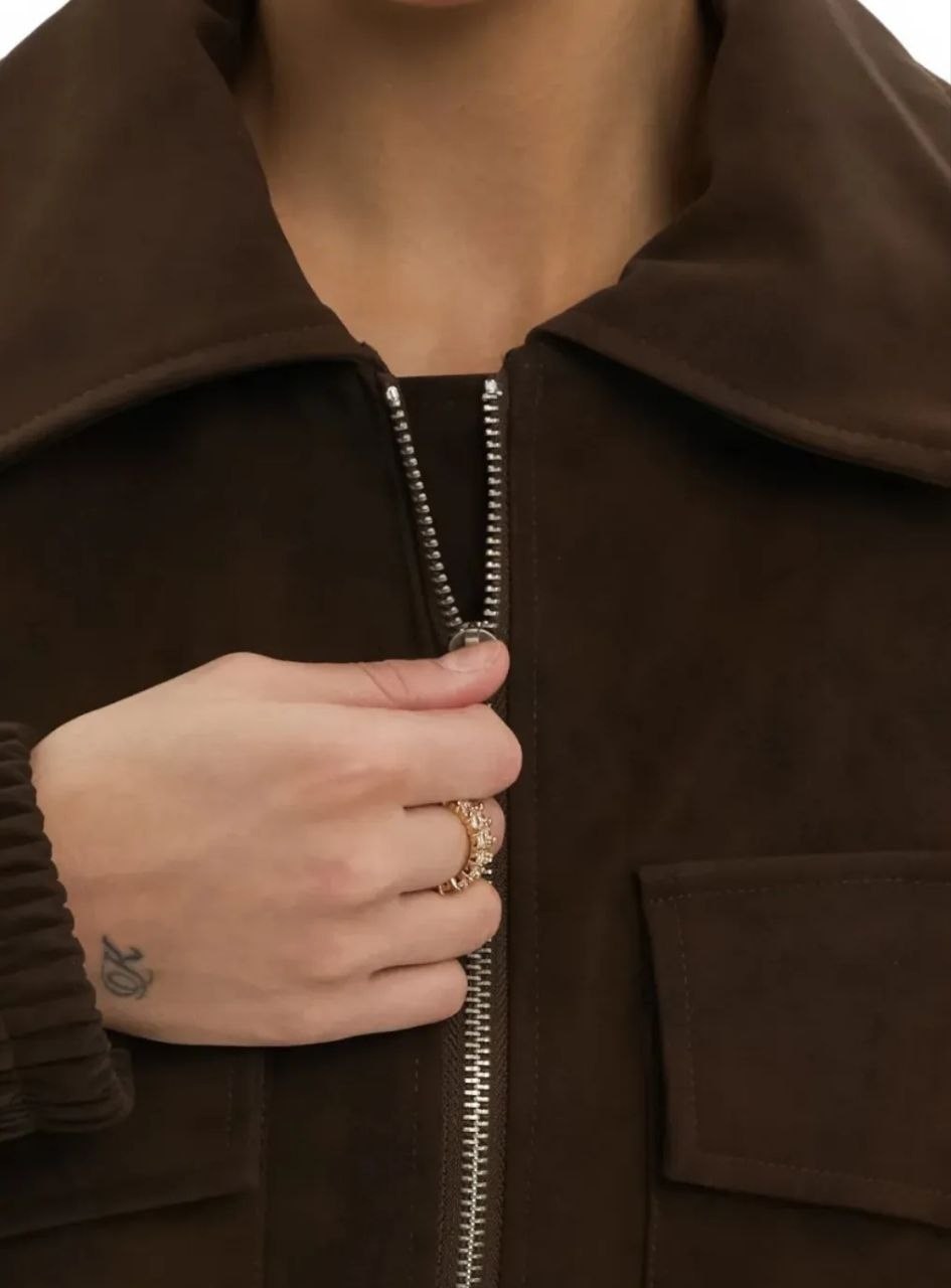 укороченный бомбер из экозамши love republic,куртка замшевая,куртка бомбер,бомбер женская куртка,бомбер из натуральной замши