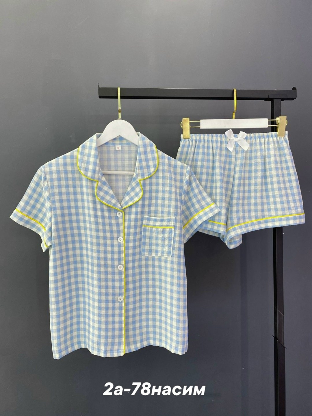 женские пижамные комплекты,клетчатая пижама,пижама женская в клетку,женская пижама,комплект пижама