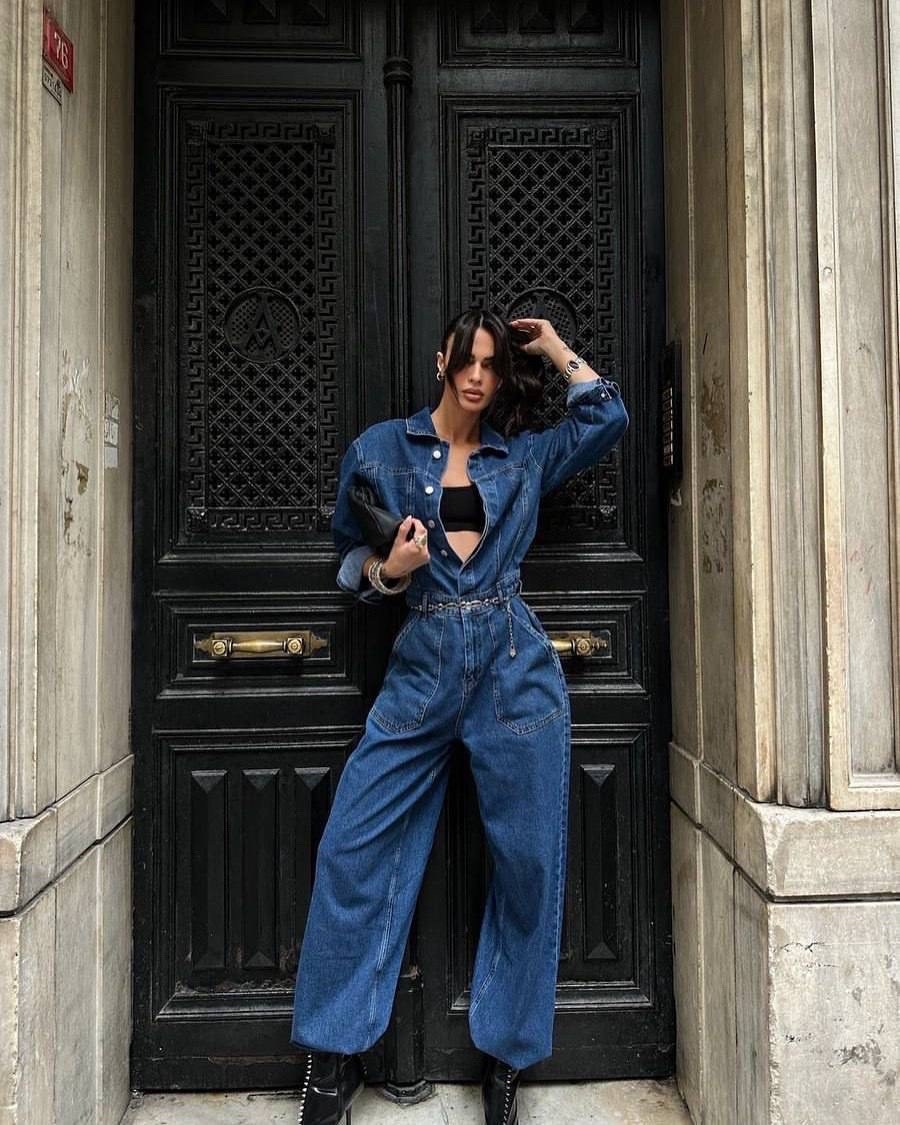 джинсовый комбинезон женский,комбинезон джинсовый женский палаццо,джинсовый комбинезон zara,комбинезон джинсовый оверсайз с брюками турция ella woman,джинсовый комбинезон