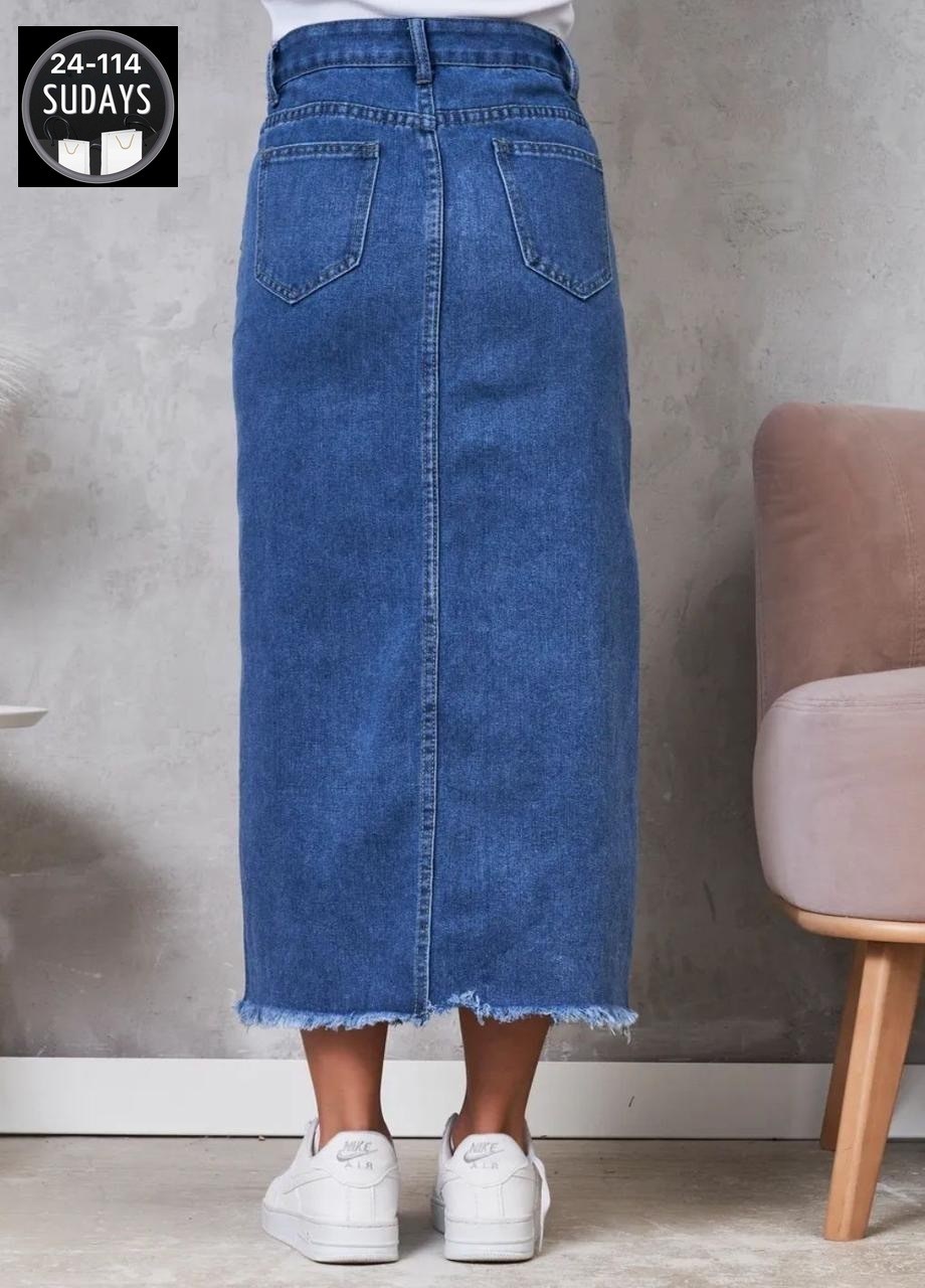 джинсовая юбка,джинсовая юбка макси,длинная джинсовая юбка,юбка джинсовая миди,юбка миди джинсовая с разрезом спереди ниже колен
