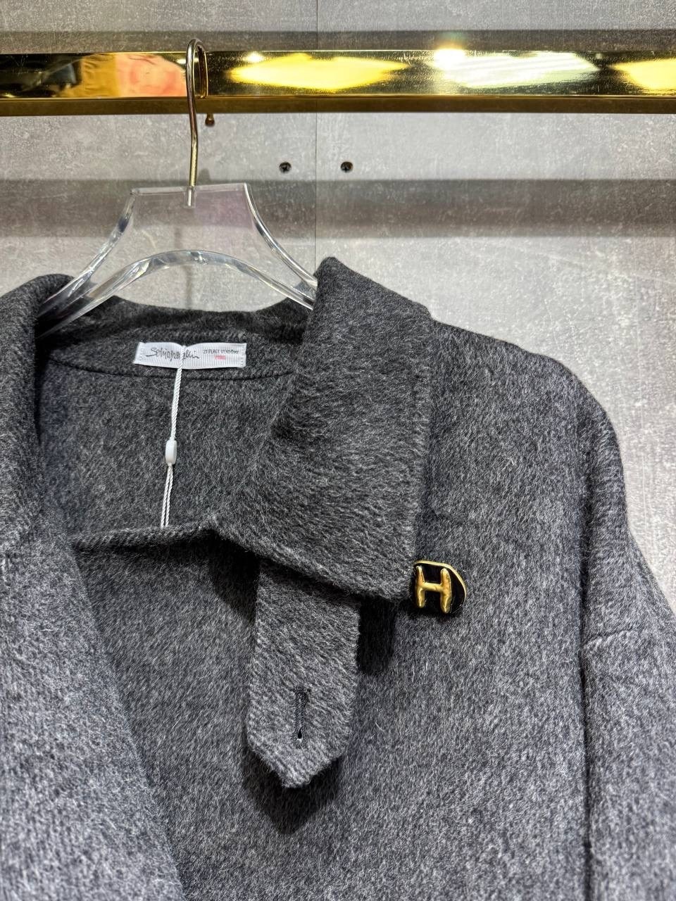 пальто косуха шерстяное демисезонное me lo 213240001,косуха шерстяная из пальтовой ткани nshe 214250455,куртка из пальтовой ткани серая,куртка из пальтовой ткани,полупальто