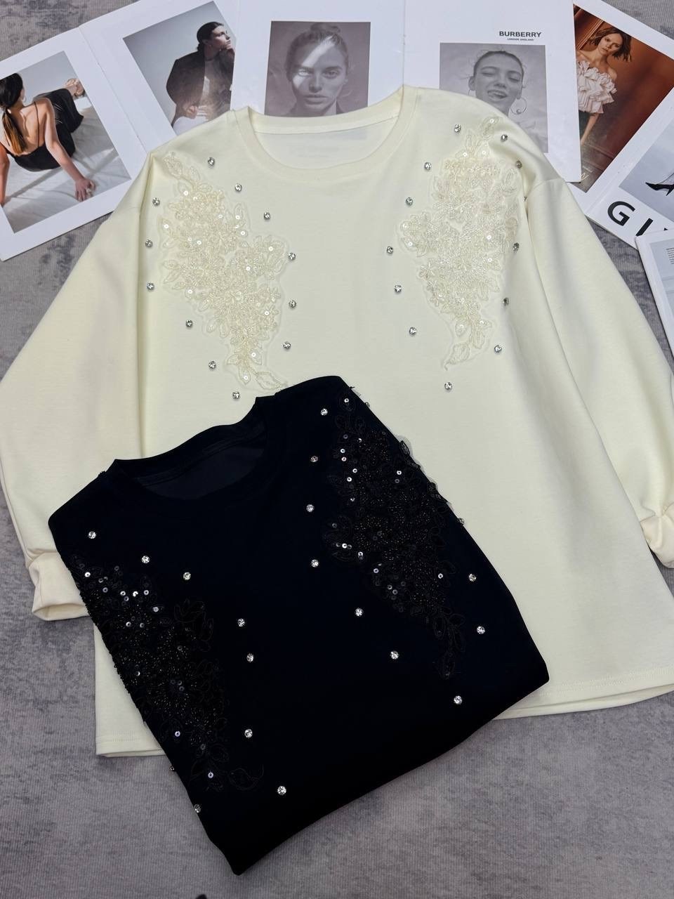 платье джемпер,платье свитер черное,туника оверсайз,черное платье из трикотажа с кристаллами,джемпер с бусинами