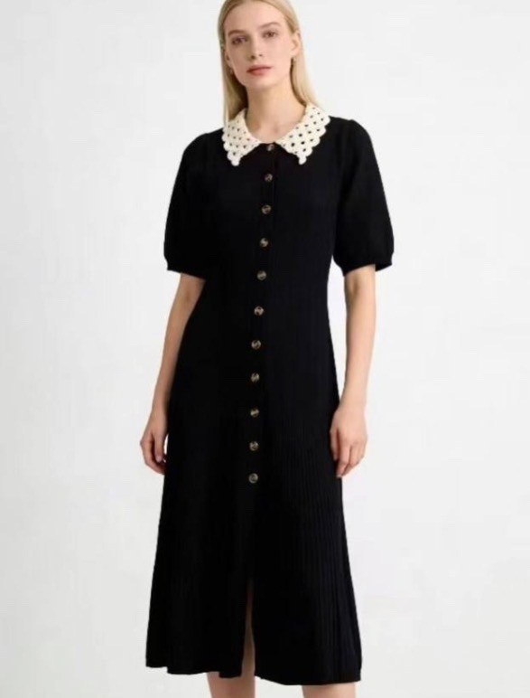 стильное платье,трикотажное платье,черное платье,платье миди,брендовые платья