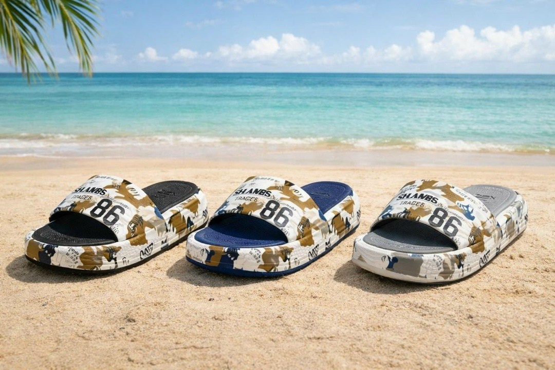 ,шлепанцы с принтом,летние тапочки,пляжная ,тапочки модные