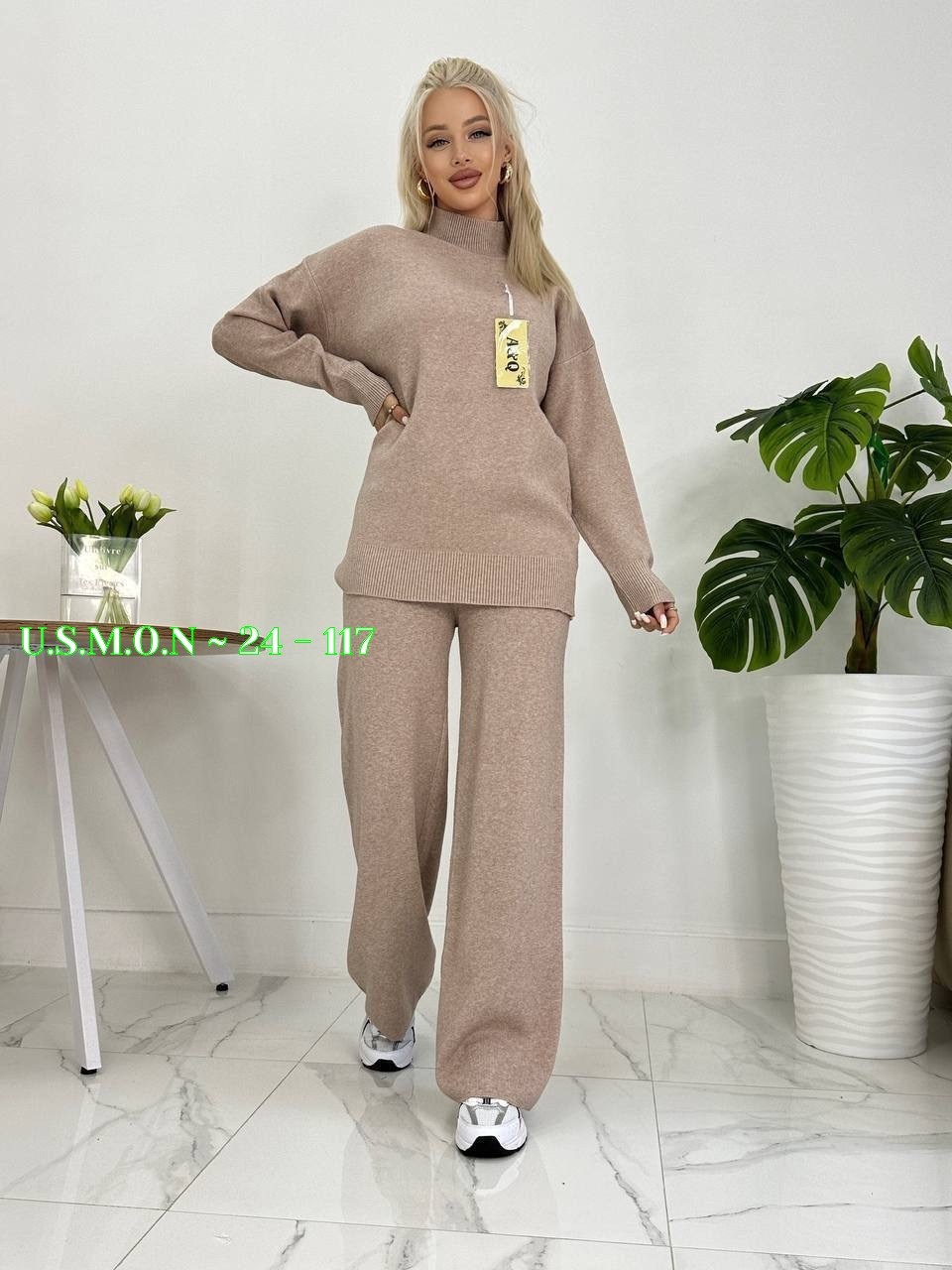 костюм трикотажный теплый с брюками,костюм с широкими брюками,костюм кашемир,трикотажные костюмы женские,женский костюм с брюками