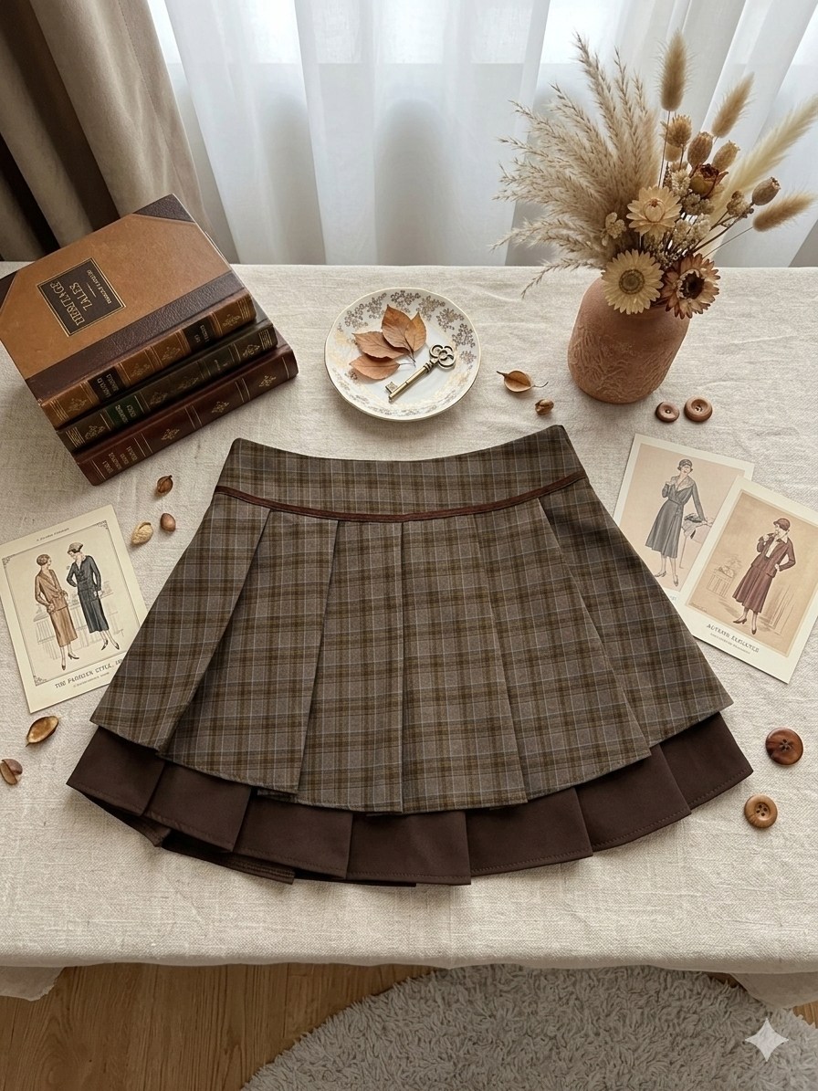 женская клетчатая плиссированная юбка gidyq jk с высокой талией,клетчатая плиссированная юбка в корейском стиле,корейская клетчатая шерстяная плиссированная юбка с высокой талией,корейская клетчатая ш