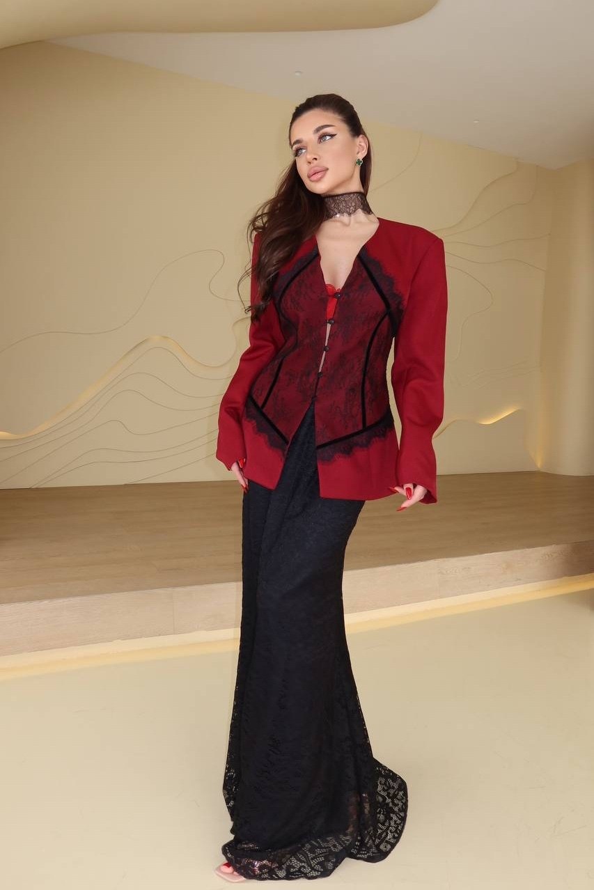 жакет sandyna 130300 винный,жакет sandyna арт. 130300 винный,платье шикарное,модное платье,длинное платье вечернее