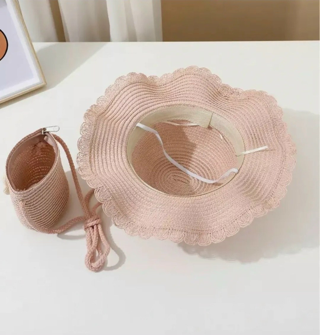 летняя соломенная шляпа,шляпа соломенная,шляпа для девочки,шляпка "лапочка",соломенная шляпа с сумочкой