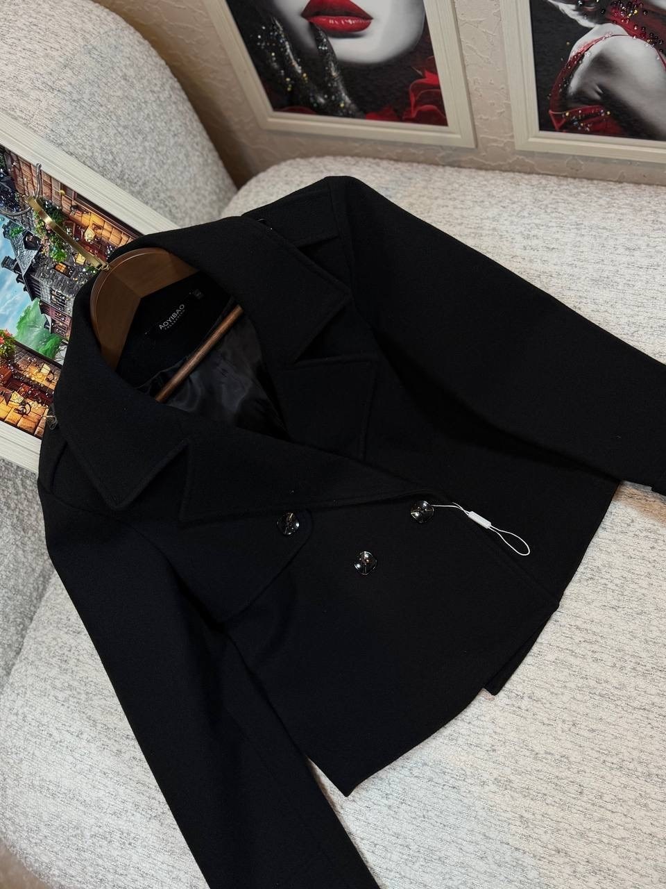 пальто модное,пальто женское,полупальто,короткие пальто,taruxy модное двубортное шерстяное пальто для офиса