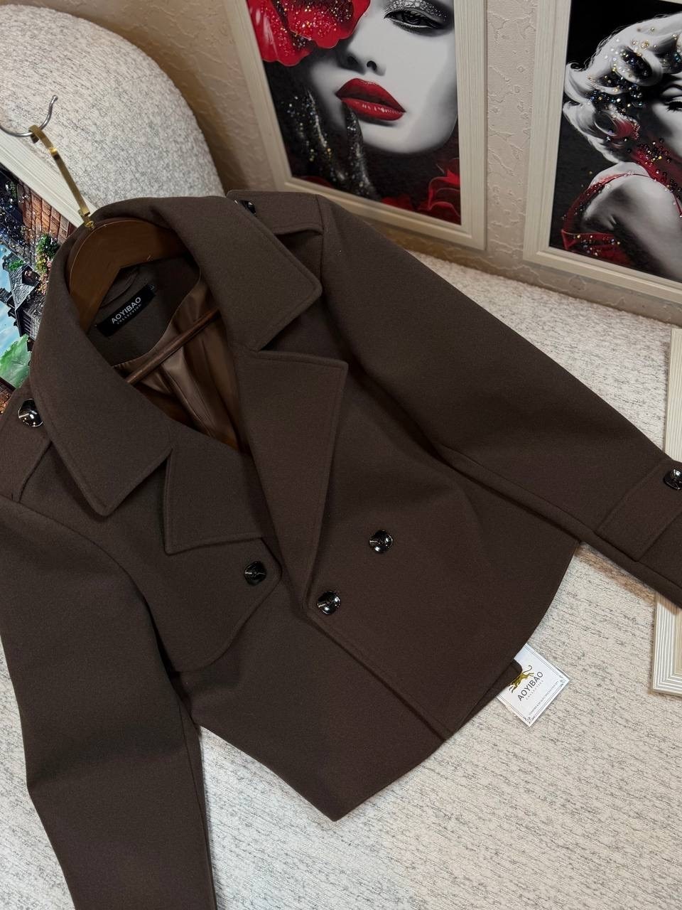 пальто модное,пальто женское,полупальто,короткие пальто,taruxy модное двубортное шерстяное пальто для офиса