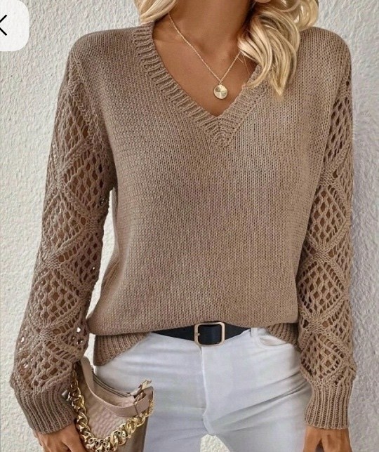 однотонные вязаные свитера с v-образным вырезом,женский вязаный свитер в ленивом стиле с v-образным вырезом и длинными рукавами,v-образный вырез ажурный вязаный свитер,вязаный пуловер,вязаные свитера