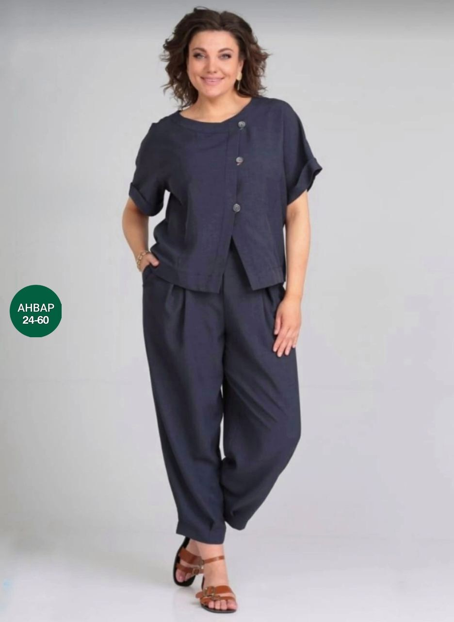 брючный костюм michel chic 1337/1 мохито,летние брючные костюмы,летние костюмы женские,костюм michel chic арт 1337 корич,женский брючный костюм