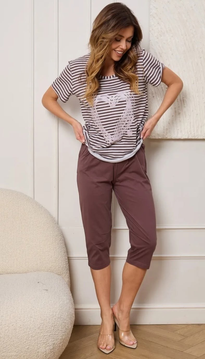 пижама женская,пижама для женщин,пижама с бриджами,пижама с бриджами домашний,пижама женская с капри