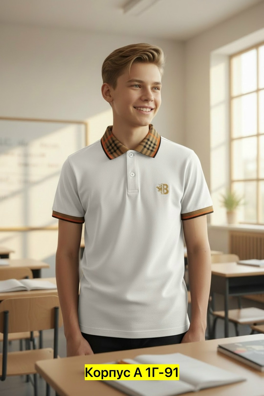 рубашка-поло burberry kids vintage check, белый,поло рубашка,burberry polo,поло с вышивкой,рубашка поло мужская