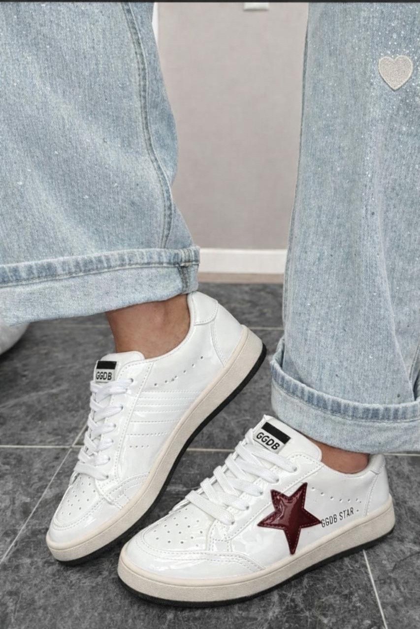 кроссовки golden goose ball-star low белый красный,кроссовки golden goose superstar,кеды golden goose,кроссовки golden goose,