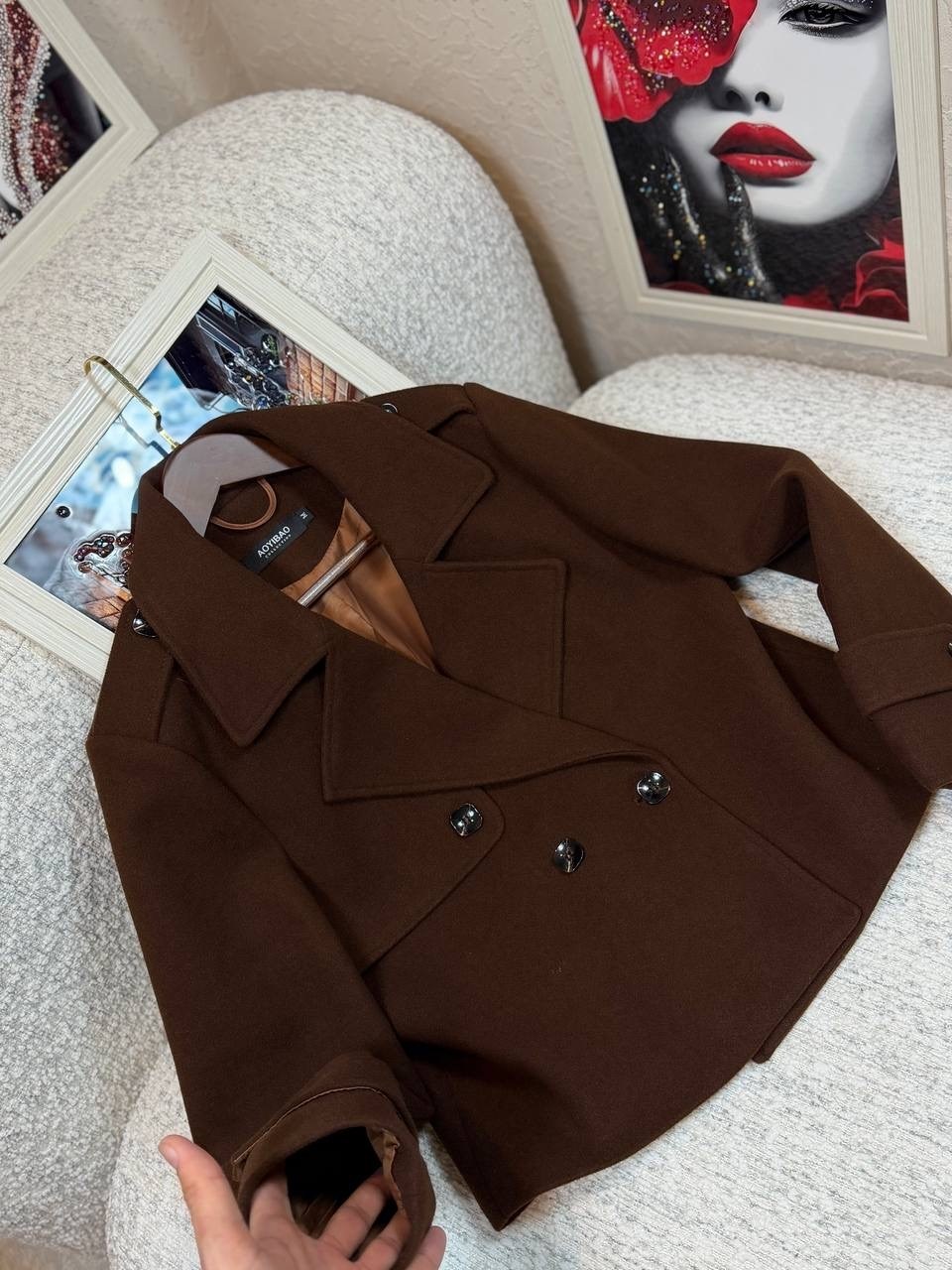 пальто модное,пальто женское,полупальто,короткие пальто,taruxy модное двубортное шерстяное пальто для офиса