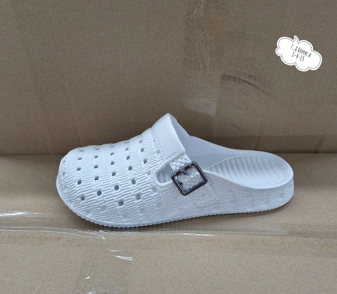 ,сабо женские,сабо с перфорацией крос эва,сабо с перфорацией,сабо эва медик с перфорацией мужские, белый