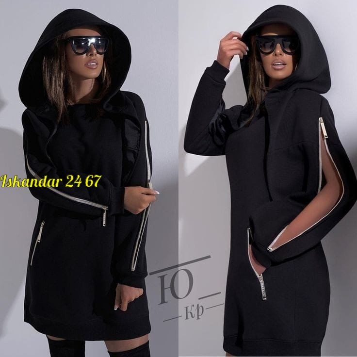 спортивное платье с капюшоном,платье с капюшоном черное,платье с капюшоном,платье женское с капюшоном,платье худи с капюшоном