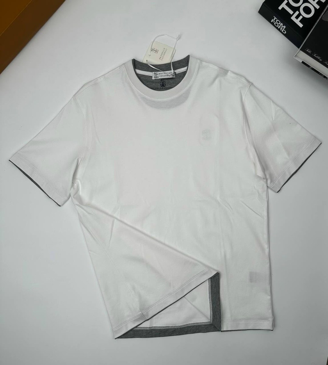 мужская футболка,мужские футболки brunello cucinelli,футболка,серая футболка