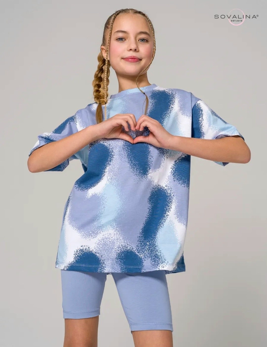 комплект костюм,костюм для девочек,голубая футболка оверсайз,футболка голубая,футболки для мальчика