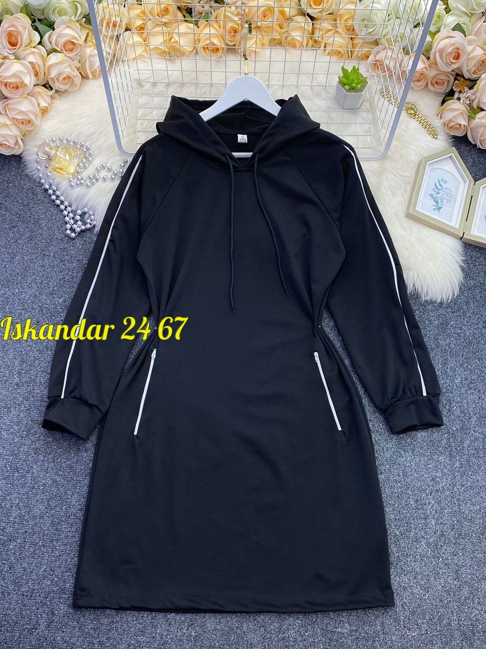 спортивное платье с капюшоном,платье с капюшоном черное,платье с капюшоном,платье женское с капюшоном,платье худи с капюшоном