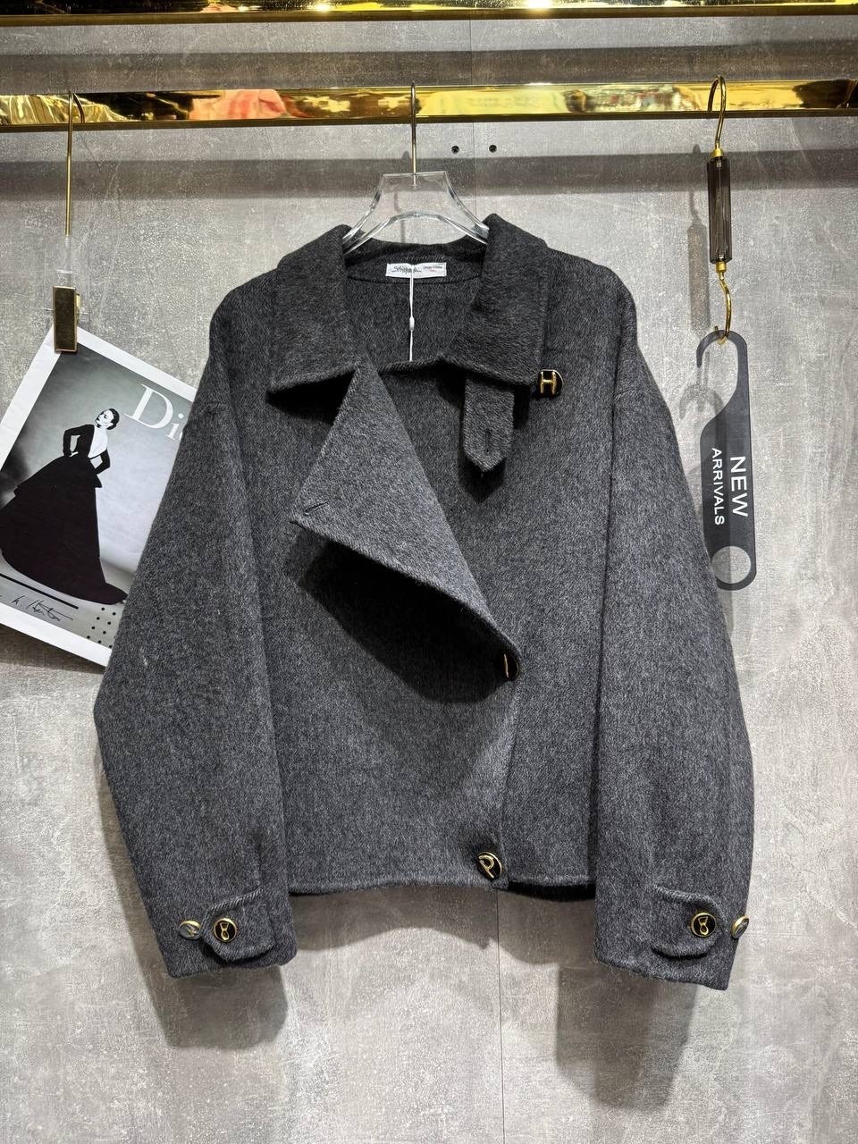 пальто косуха шерстяное демисезонное me lo 213240001,косуха шерстяная из пальтовой ткани nshe 214250455,куртка из пальтовой ткани серая,куртка из пальтовой ткани,полупальто